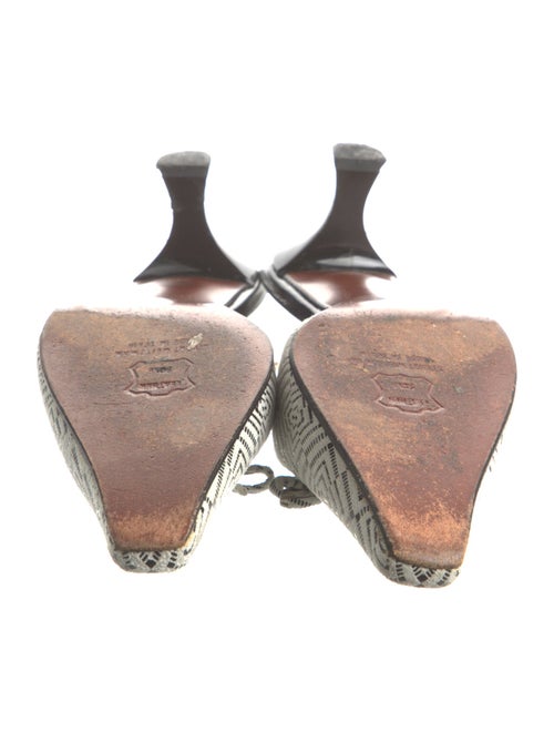 Stuart Weitzman Suede Printed Mules