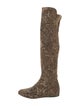 Stuart Weitzman Suede Animal Print Sock Boots