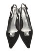 Stuart Weitzman Satin Pleated Accents Slingback Pumps