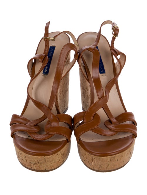 Stuart Weitzman Leather Slingback Sandals