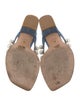 Stuart Weitzman Denim Beaded Accents Slides