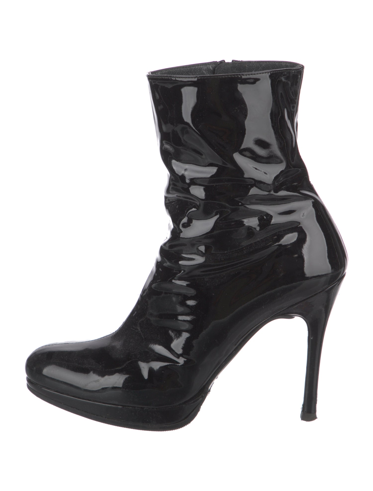 Stuart Weitzman Patent Leather Sock Boots