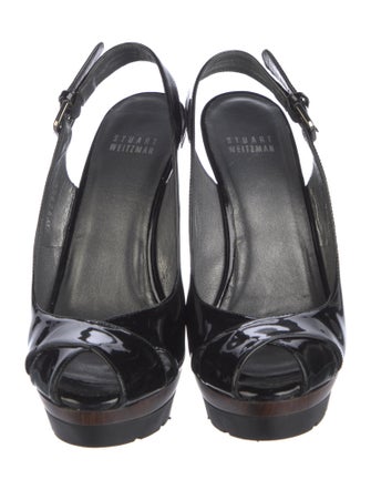 Stuart Weitzman Patent Leather Slingback Pumps