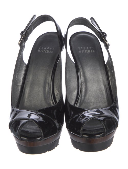 Stuart Weitzman Patent Leather Slingback Pumps