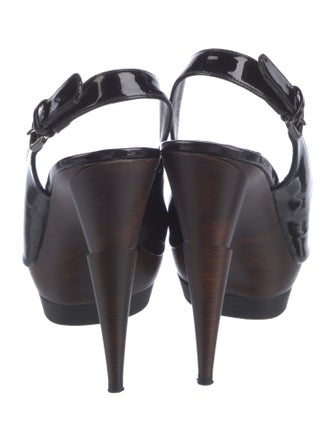 Stuart Weitzman Patent Leather Slingback Pumps