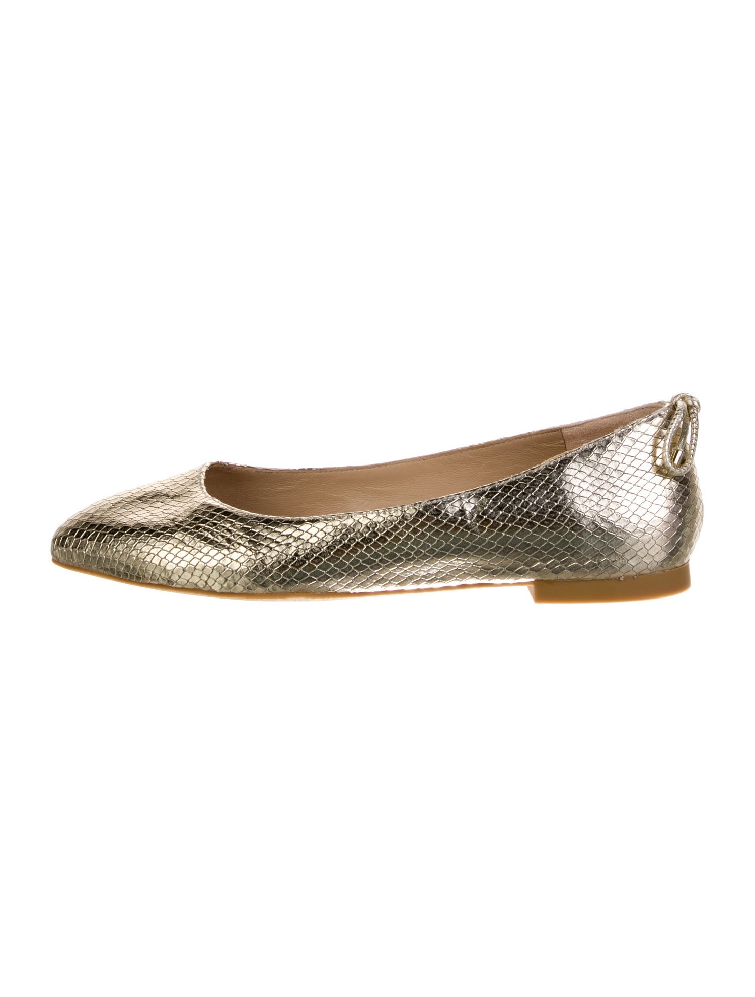 Stuart Weitzman Embossed Leather Animal Print Ballet Flats