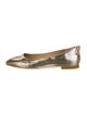 Stuart Weitzman Embossed Leather Animal Print Ballet Flats