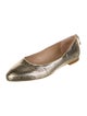 Stuart Weitzman Embossed Leather Animal Print Ballet Flats