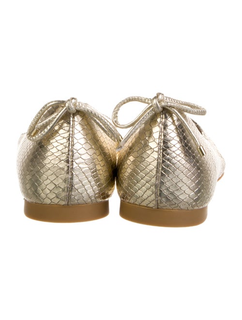 Stuart Weitzman Embossed Leather Animal Print Ballet Flats