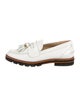 Stuart Weitzman Leather Tassel Accents Loafers