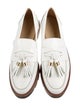 Stuart Weitzman Leather Tassel Accents Loafers