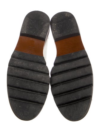 Stuart Weitzman Leather Tassel Accents Loafers