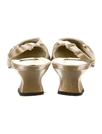 Stuart Weitzman Satin Slingback Flats