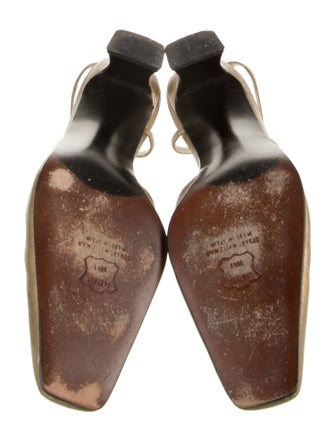 Stuart Weitzman Satin Slingback Flats