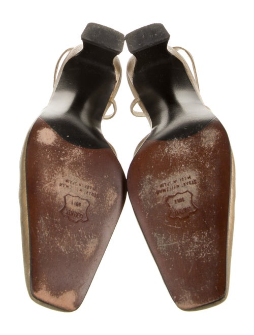 Stuart Weitzman Satin Slingback Flats