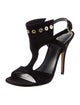 Stuart Weitzman Suede T-Strap Sandals