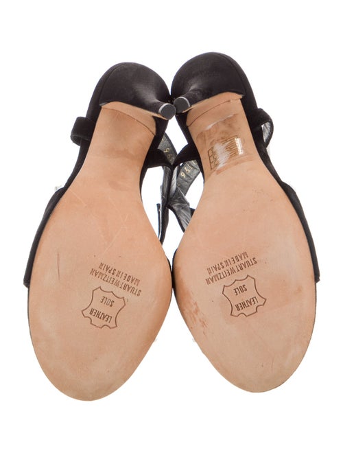 Stuart Weitzman Suede T-Strap Sandals