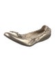 Stuart Weitzman Leather Crystal Embellishments Ballet Flats