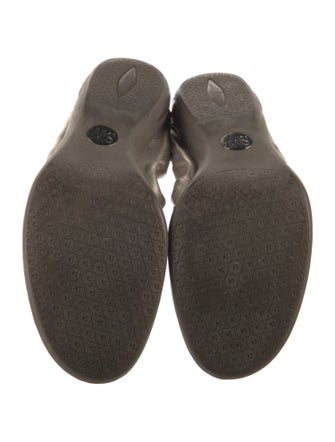 Stuart Weitzman Leather Crystal Embellishments Ballet Flats