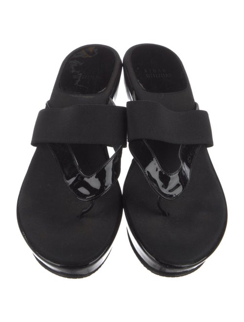 Stuart Weitzman Patent Leather Flip Flops