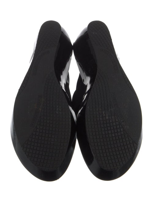 Stuart Weitzman Patent Leather Flip Flops