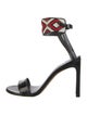 Stuart Weitzman Leather Printed Sandals