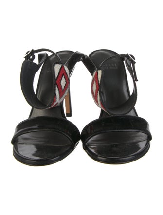 Stuart Weitzman Leather Printed Sandals