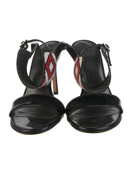 Stuart Weitzman Leather Printed Sandals