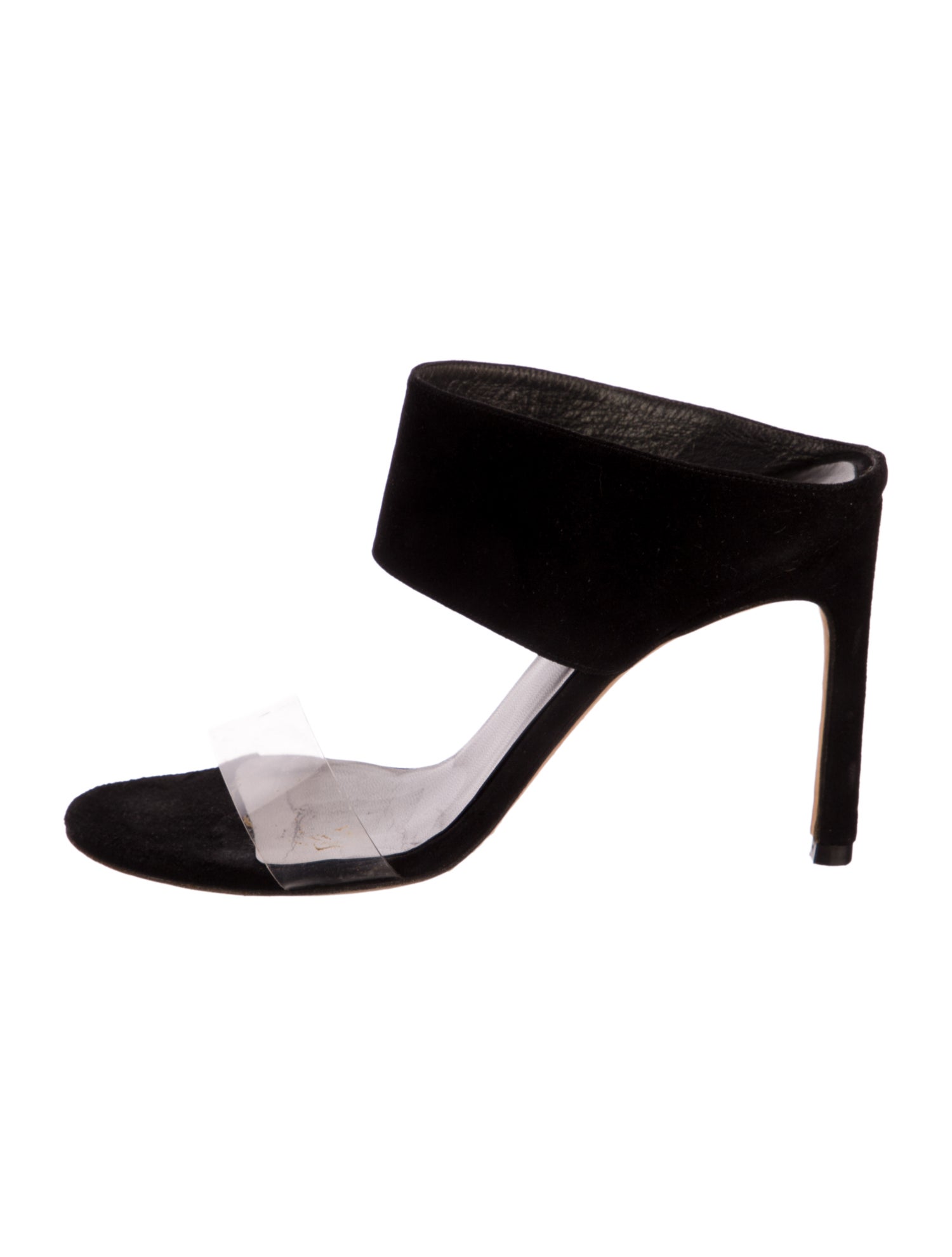 Stuart Weitzman Velvet Slides