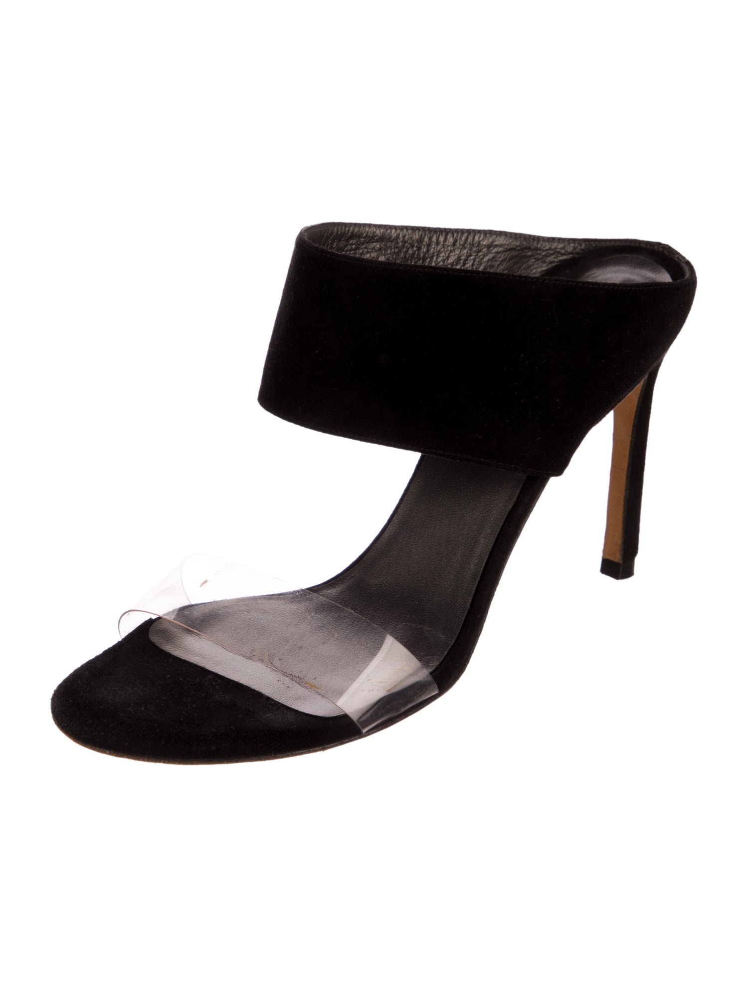 Stuart Weitzman Velvet Slides