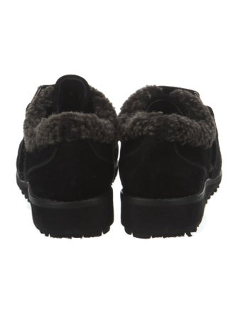 Stuart Weitzman Suede Crystal Embellishments Sneakers