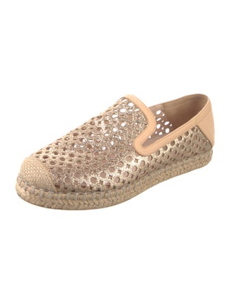 Stuart Weitzman Glitter Lasercut Accents Espadrilles