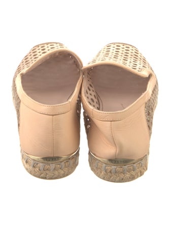 Stuart Weitzman Glitter Lasercut Accents Espadrilles