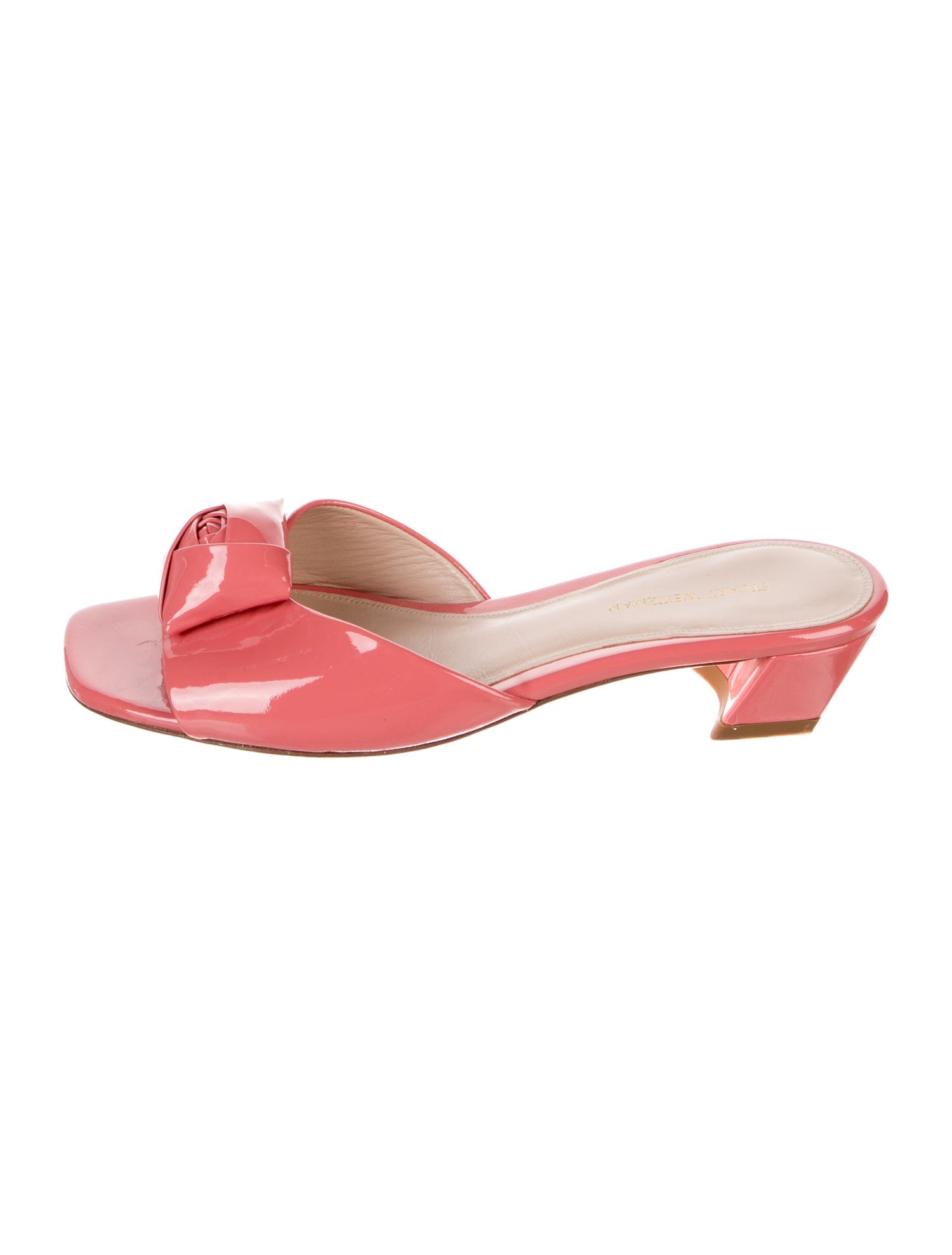 Stuart Weitzman Patent Leather Slides
