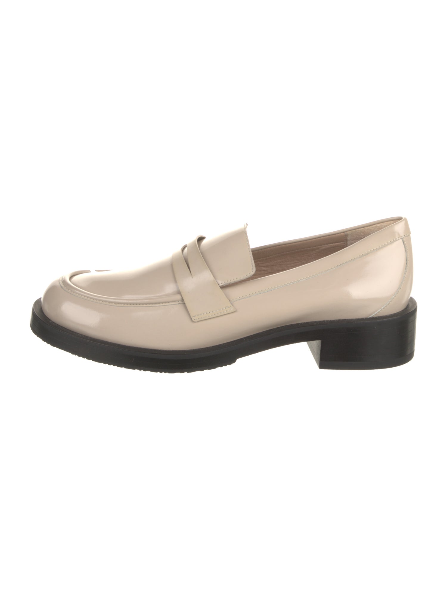 Stuart Weitzman Leather Tassel Accents Loafers