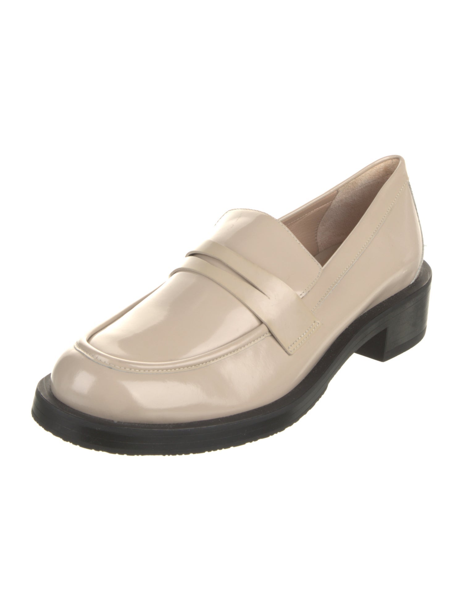 Stuart Weitzman Leather Tassel Accents Loafers
