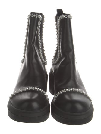 Stuart Weitzman Pearl Accents Leather Chelsea Boots
