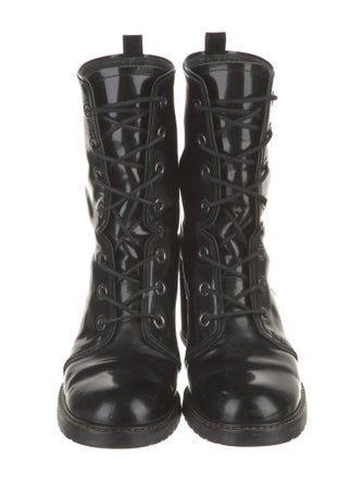 Stuart Weitzman Patent Leather Combat Boots