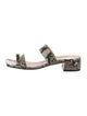Stuart Weitzman Snakeskin Animal Print Slides