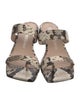 Stuart Weitzman Snakeskin Animal Print Slides