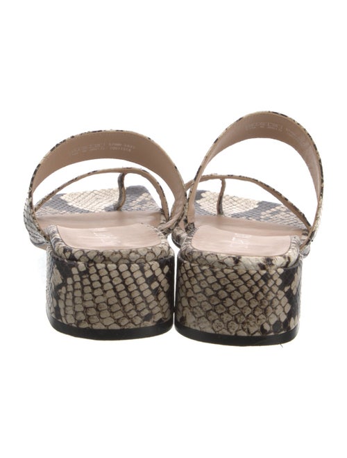 Stuart Weitzman Snakeskin Animal Print Slides