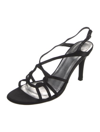 Stuart Weitzman Satin Slingback Sandals