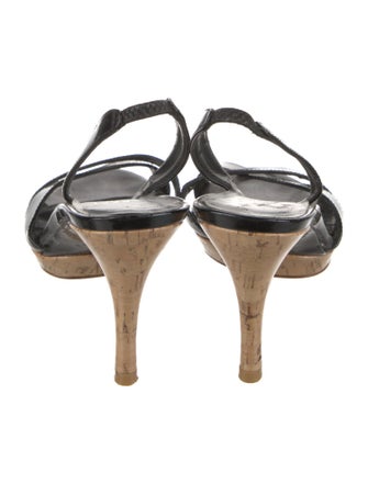 Stuart Weitzman Patent Leather Slingback Sandals