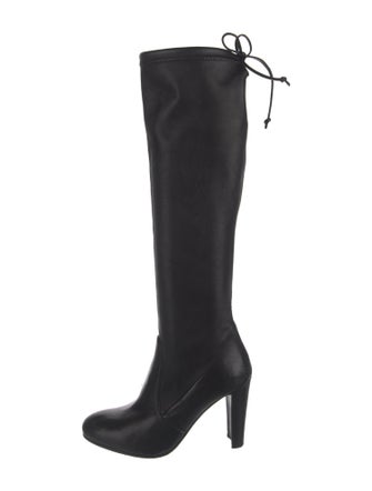 Stuart Weitzman Leather Lace-Up Boots