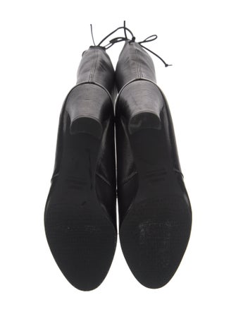 Stuart Weitzman Leather Lace-Up Boots