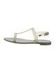 Stuart Weitzman Rubber Glitter Accents T-Strap Sandals