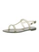 Stuart Weitzman Rubber Glitter Accents T-Strap Sandals