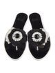 Stuart Weitzman Rubber Crochet Trim Slides