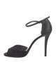 Stuart Weitzman Satin Crystal Embellishments Sandals
