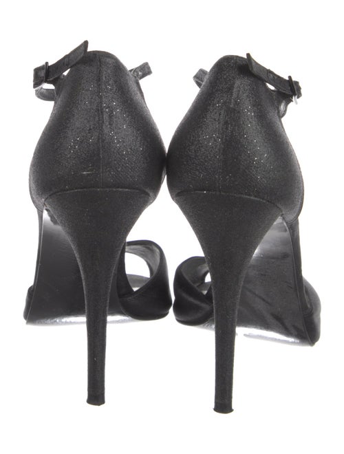 Stuart Weitzman Satin Crystal Embellishments Sandals